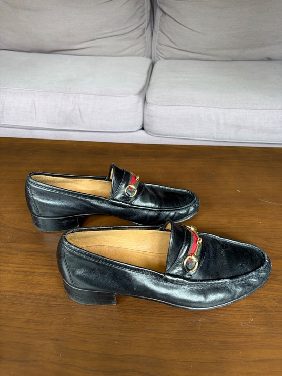 Vintage 1970’s Gucci Horsebit Loafers Black Leather Men’s 46 M IT/12.6 US
